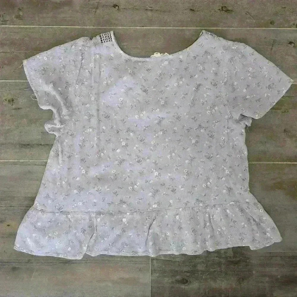 Hippie Rose Floral Cropped Blouse - Picture 5 of 5